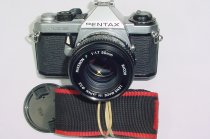 Pentax ME Super 35mm Film manual SLR Camera with Rikenon 50mm f/1.7 Lens