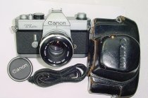 Canon TLb 35mm Film SLR Manual Camera with Canon 50mm F/1.8 FL Lens Excellent