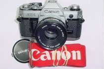 Canon AE-1 35mm SLR Film Manual Camera with Canon 50mm F/1.8 FD S.C. Lens