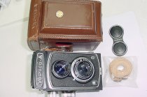 Yashica-A 120 Film Medium Format 6x6 manual Camera Yashikor 80mm f/3.5 Lens