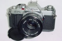 Canon AV-1 35mm Film SLR Manual Camera with Canon 50mm F/1.8 FD Lens