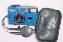 Konica pop 35mm Film Point and Shoot Camera w/ 36mm F4 Lens - Blue