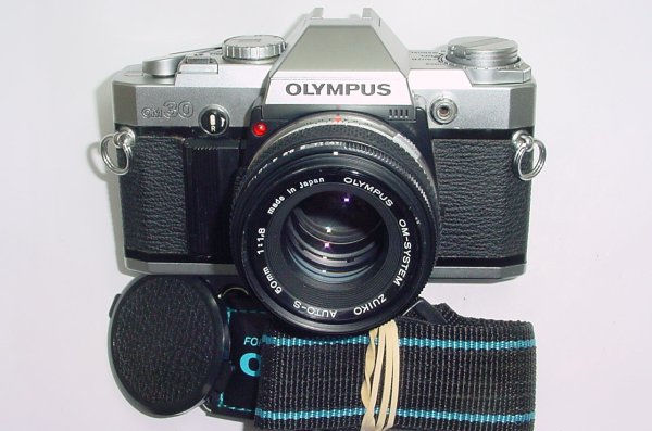 Olympus OM30 35mm Film SLR Manual Camera with Olympus 50mm f/1.8 Zuiko Lens
