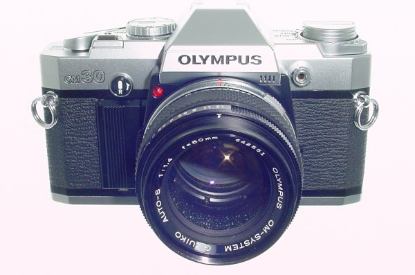 Olympus OM30 35mm Film SLR Manual Camera with Olympus 50mm f/1.4 Zuiko Lens