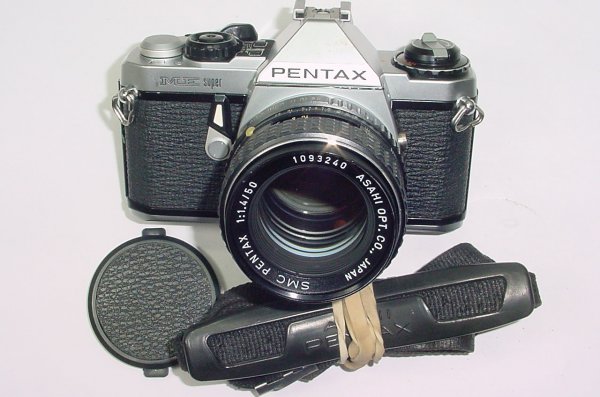 Pentax ME Super 35mm Film Manual SLR Camera + Pentax-M 50mm F/1.4 ASAHI SMC Lens