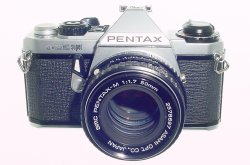 Pentax ME Super 35mm Film Manual SLR Camera with Pentax-M 50mm f/1.7 smc Lens
