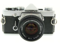 Olympus OM-1 35mm Film SLR Manual Camera with Olympus 50mm f/1.8 Zuiko Lens
