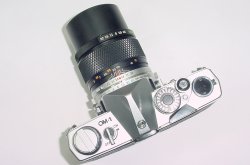 Olympus OM-1 35mm Film SLR Manual Camera with Olympus 135mm f/3.5 Zuiko Lens