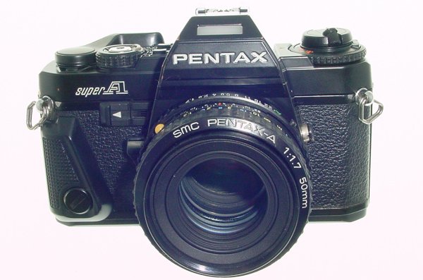 Pentax Super A 35mm Film SLR Manual Camera with Pentax-A 50mm F/1.7 Lens