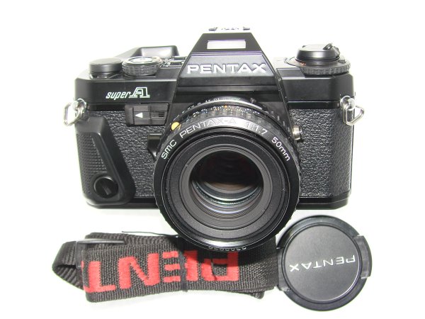 Pentax Super A 35mm Film SLR Manual Camera with Pentax-A 50mm F/1.7 Lens