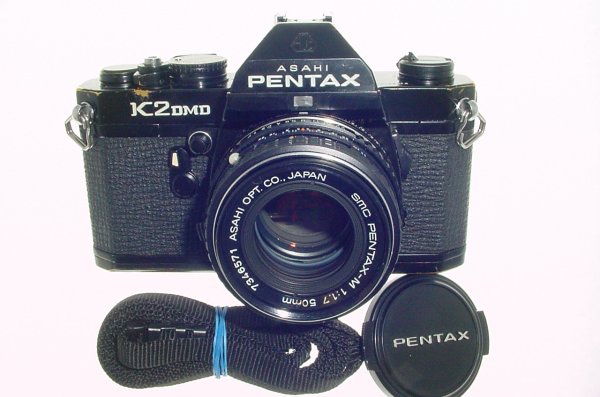 Pentax K2 DMD 35mm Film SLR Manual Camera with Pentax-M 50/1.7 SMC Lens