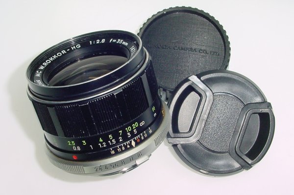 MINOLTA 35mm F/2.8 MC W.ROKKOR - HG Manual Focus Wide Angle Lens