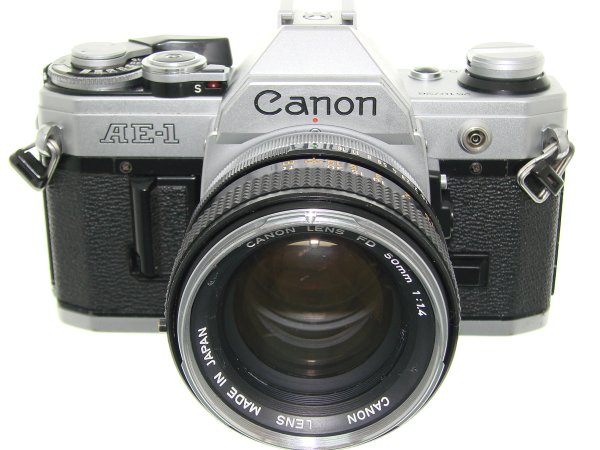 Canon AE-1 35mm SLR Film Manual Camera with Canon 50mm F/1.4 FD Lens