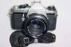 Pentax ME Super 35mm Film Manual SLR Camera with Pentax-M 50mm f/2 smc Lens