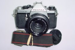 Pentax ME Super 35mm Film Manual SLR Camera with Pentax-M 50mm f/2 smc Lens