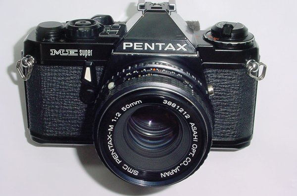 Pentax ME Super 35mm Film Manual SLR Camera with Pentax-M 50mm f/2 smc Lens