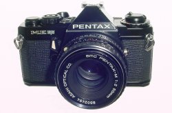 Pentax ME Super 35mm Film Manual SLR Camera with Pentax-M 50mm f/2 smc Lens