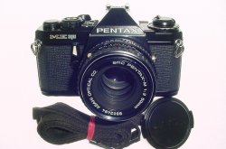 Pentax ME Super 35mm Film Manual SLR Camera with Pentax-M 50mm f/2 smc Lens