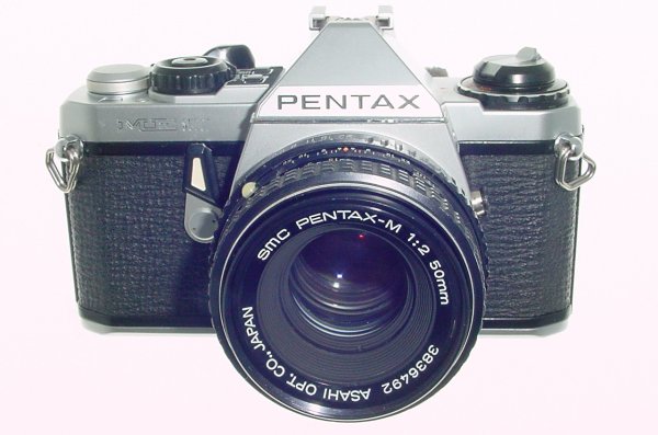 Pentax ME Super 35mm Film Manual SLR Camera with Pentax-M 50mm f/2 smc Lens