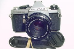 Pentax ME Super 35mm Film Manual SLR Camera with Pentax-M 50mm f/2 smc Lens
