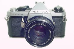 Pentax ME Super 35mm Film Manual SLR Camera with Pentax-M 50mm f/2 smc Lens