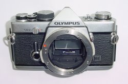Olympus OM-2N MD 35mm Film SLR Manual Camera + Olympus 50/1.8 Zuiko Lens - Black