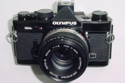 Olympus OM-2N MD 35mm Film SLR Manual Camera + Olympus 50/1.8 Zuiko Lens - Black