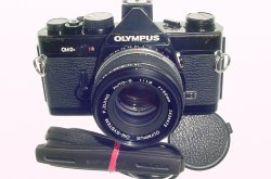 Olympus OM-2N MD 35mm Film SLR Manual Camera + Olympus 50/1.8 Zuiko Lens - Black