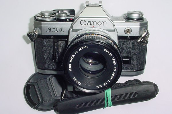 Canon AT-1 35mm SLR Film Manual Camera with Canon 50mm F/1.8 FD S.C. Lens