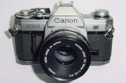 Canon AT-1 35mm SLR Film Manual Camera with Canon 50mm F/1.8 FD S.C. Lens