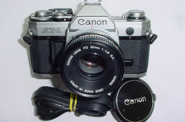 Canon AT-1 35mm SLR Film Manual Camera with Canon 50mm F/1.8 FD S.C. Lens