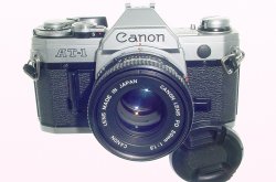 Canon AT-1 35mm SLR Film Manual Camera with Canon 50mm F/1.8 FD Lens
