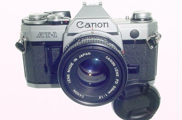 Canon AT-1 35mm SLR Film Manual Camera with Canon 50mm F/1.8 FD Lens