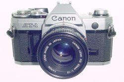 Canon AT-1 35mm SLR Film Manual Camera with Canon 50mm F/1.8 FD Lens
