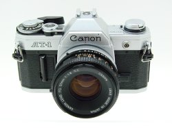 Canon AT-1 35mm SLR Film Manual Camera with Canon 50mm F/1.8 FD Lens