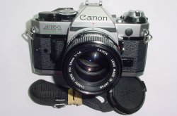 Canon AE-1 Program 35mm SLR Film Manual Camera with Canon 50mm F/1.4 FD Lens