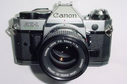 Canon AE-1 Program 35mm SLR Film Manual Camera with Canon 50mm F/1.4 FD Lens