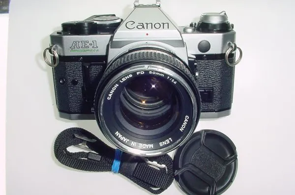 Canon AE-1 Program 35mm SLR Film Manual Camera with Canon 50mm F