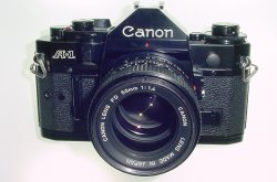 Canon A-1 35mm SLR Film Manual Camera with Canon 50mm F/1.4 FD Lens Excellent