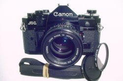 Canon A-1 35mm SLR Film Manual Camera with Canon 50mm F/1.4 FD Lens
