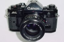 Canon A-1 35mm SLR Film Manual Camera with Canon 50mm F/1.4 FD Lens Excellent