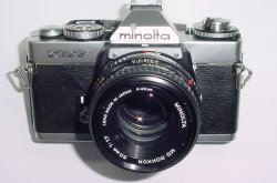 minolta XD 7 35mm Film SLR Manual Camera with Minolta 50mm F/1.7 MD Rokkor Lens