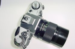 Canon AE-1 35mm Film SLR Manual Camera + Canon 135mm F/3.5 FD Lens