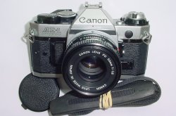 Canon AE-1 Program 35mm SLR Film Manual Camera + Canon 50mm F/1.8 FD Lens