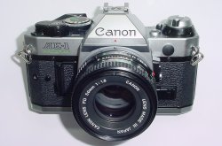 Canon AE-1 Program 35mm SLR Film Manual Camera + Canon 50mm F/1.8 FD Lens