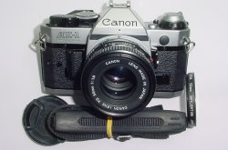 Canon AE-1 Program 35mm SLR Film Manual Camera + Canon 50mm F/1.8 FD Lens