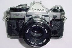 Canon AE-1 Program 35mm SLR Film Manual Camera + Canon 50mm F/1.8 FD Lens