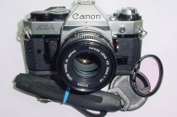 Canon AE-1 Program 35mm SLR Film Manual Camera + Canon 50mm F/1.8 FD Lens