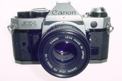 Canon AE-1 Program 35mm SLR Film Manual Camera + Canon 50mm F/1.8 FD Lens