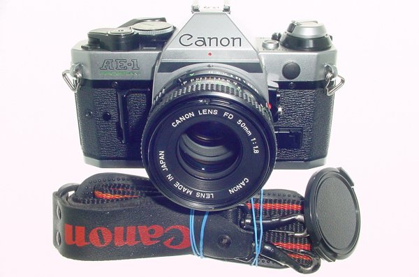 Canon AE-1 Program 35mm SLR Film Manual Camera + Canon 50mm F/1.8 FD Lens